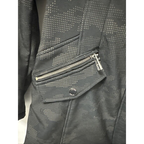 GUESS Women’s Hooded Coat Zip Front Black Pattern Size XL - Picture 3 of 13